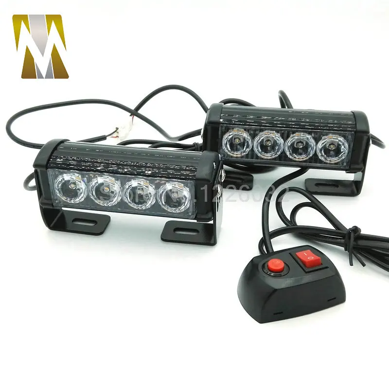 2*4 LED Car Police Strobe Flash Light 10 Modes Auto Warning Light 12W High Power Caution Lamp
2*4 LED Car Police Strobe Flash Light 10 Modes Auto Warning Light 12W High Power Caution Lamp