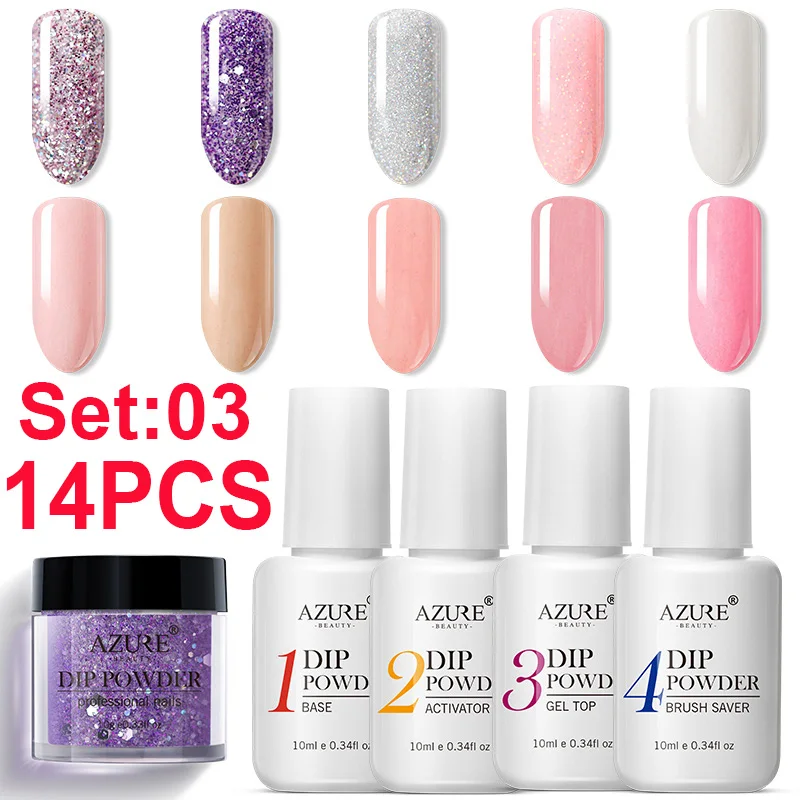 Azure Beauty 14Pcs/Lot Holographic Glitter Dipping Powder Nail Kits Sparkly Glitter Decorations Dip Powder Gradient Color Powder
Azure Beauty 14Pcs/Lot Holographic Glitter Dipping Powder Nail Kits Sparkly Glitter Decorations Dip Powder Gradient Color Powder