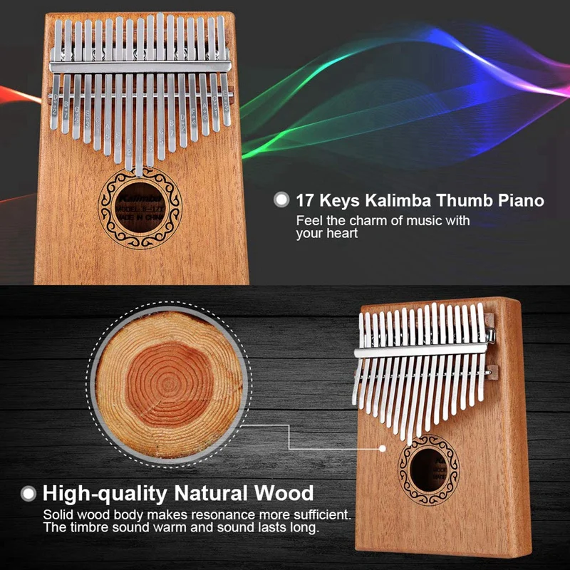 17 Keys Kalimba Thumb Piano Finger Piano Musical Toys With Tune-Hammer And Music Book
17 Keys Kalimba Thumb Piano Finger Piano Musical Toys With Tune-Hammer And Music Book