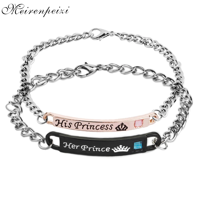 lovers tag Bracelets his Princess her prince Bracelet for girlfriend black rose gold couple crystal Pulseras for lover boyfriend
lovers tag Bracelets his Princess her prince Bracelet for girlfriend black rose gold couple crystal Pulseras for lover boyfriend