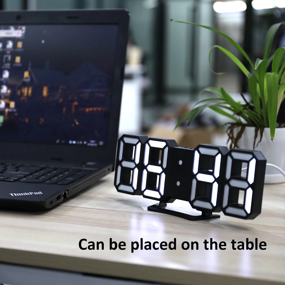 3D LED Digital Clock with Night Mode Adjust the Brightness Electronic Table Clock Alarm Clock Wall Glowing Display
3D LED Digital Clock with Night Mode Adjust the Brightness Electronic Table Clock Alarm Clock Wall Glowing Display