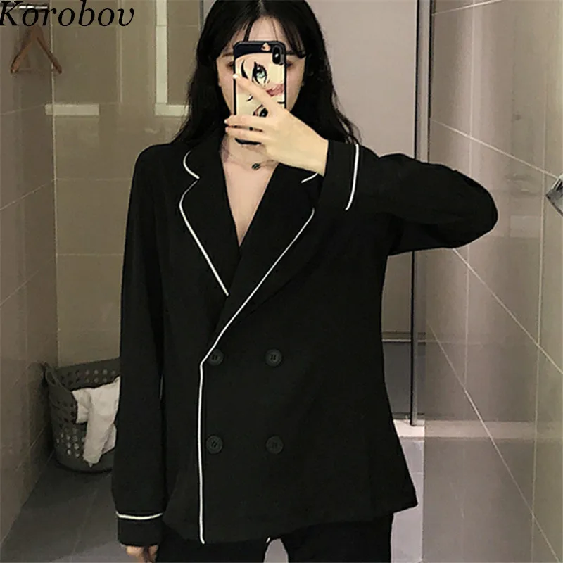 Korobov 2019 New Arrival Korean Loose Casual Women Blusas Long Sleeve Mujer Blouse Double Breasted Vintage Female Shirt 76611
Korobov 2019 New Arrival Korean Loose Casual Women Blusas Long Sleeve Mujer Blouse Double Breasted Vintage Female Shirt 76611
