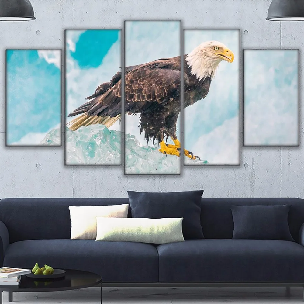 Canvas Paintings Living Room Wall Art HD Prints Animal Posters 5 Pieces Bald Eagle Snow Mountains Pictures Home Decor Framework
Canvas Paintings Living Room Wall Art HD Prints Animal Posters 5 Pieces Bald Eagle Snow Mountains Pictures Home Decor Framework