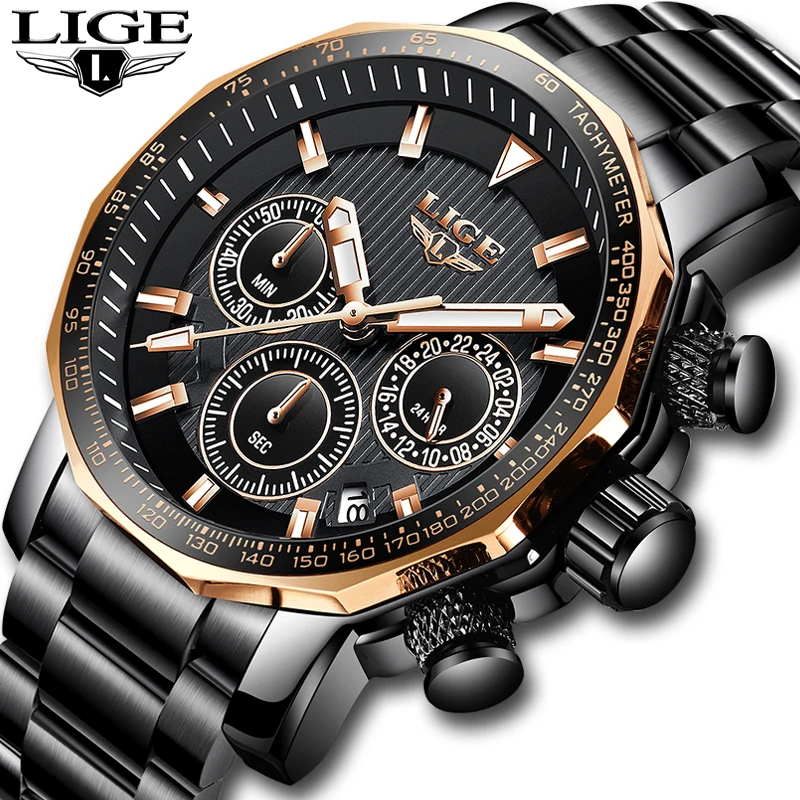 Men Watches LIGE Top Brand Luxury Business Chronograph Watch Casual Quartz Watch Men Waterproof Military Watch Relogio Masculino
Men Watches LIGE Top Brand Luxury Business Chronograph Watch Casual Quartz Watch Men Waterproof Military Watch Relogio Masculino