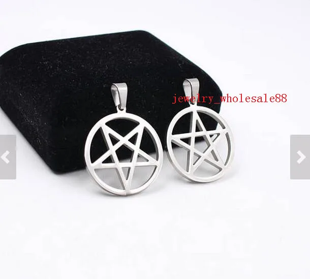 Lots 5pcs Stainless steel Five-pointed Star Pendant satanic worship pendant charms silver polished with ball chain on sale
Lots 5pcs Stainless steel Five-pointed Star Pendant satanic worship pendant charms silver polished with ball chain on sale