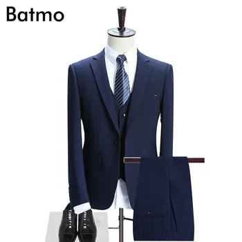 Batmo 2017 new arrival High quality navy blue men's wedding dress,casual suit men,men's Business suits,plus-size 1791
Batmo 2017 new arrival High quality navy blue men's wedding dress,casual suit men,men's Business suits,plus-size 1791