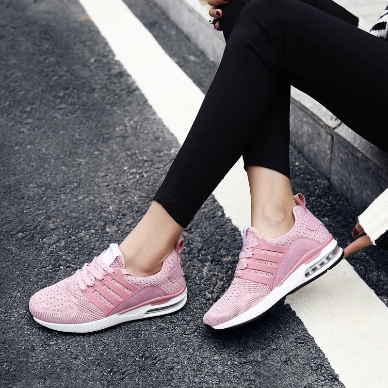 Cushion Jogging Sneakers Women Sport Shoes Pink Gray Lace-Up Damping Running Shoes Outdoor Athletic Training Footwear Female
Cushion Jogging Sneakers Women Sport Shoes Pink Gray Lace-Up Damping Running Shoes Outdoor Athletic Training Footwear Female