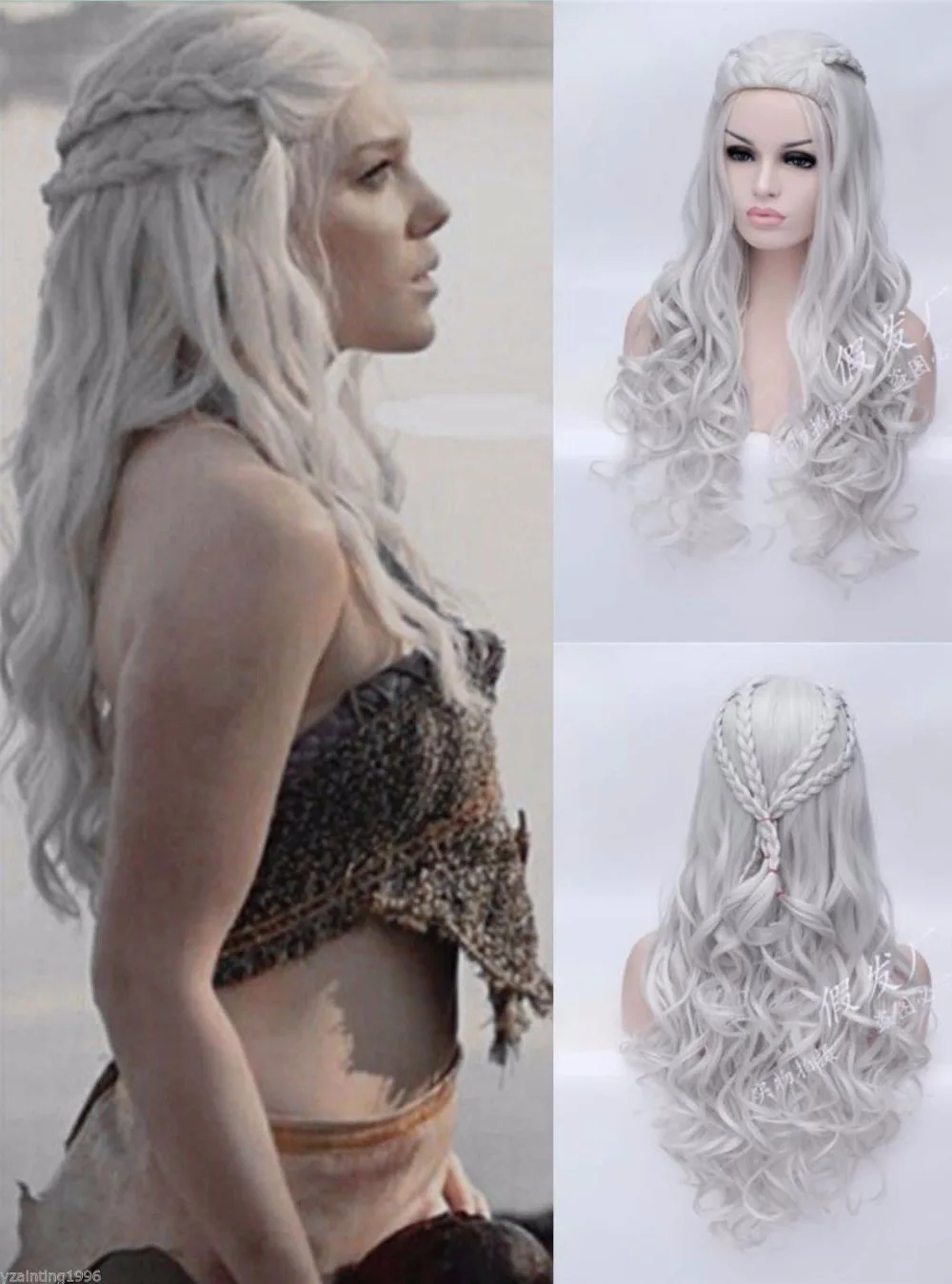 Daenerys Targaryen Wig Heat Resistant Sythentic Hair Wigs Wavy Long Grey Cosplay Wig
Daenerys Targaryen Wig Heat Resistant Sythentic Hair Wigs Wavy Long Grey Cosplay Wig