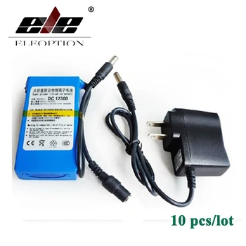 ELEOPTION 10PCS Portable DC12300 DC 12V 3000mAh Li-ion Super Rechargeable Battery Pack with Plug For transmitter CCTV camera
ELEOPTION 10PCS Portable DC12300 DC 12V 3000mAh Li-ion Super Rechargeable Battery Pack with Plug For transmitter CCTV camera