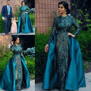 Arabic Dubai Style Green Mermaid Evening Dresses Long 2020 Sparkly Sequin Long Sleeve Formal Evening Gowns With Watteau Train
Arabic Dubai Style Green Mermaid Evening Dresses Long 2020 Sparkly Sequin Long Sleeve Formal Evening Gowns With Watteau Train