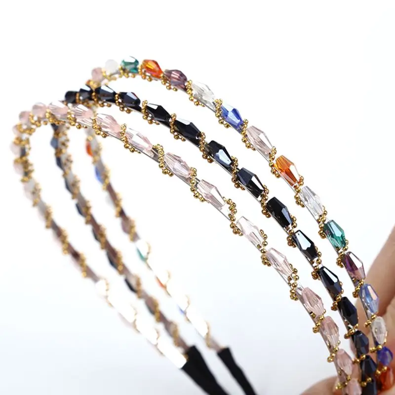 Korean Vintage Imitation Crystal Thin Headband Ladies Banquet Braided Gold Beaded Boutique Hair Hoop Irregular Jewelry Headpiece
Korean Vintage Imitation Crystal Thin Headband Ladies Banquet Braided Gold Beaded Boutique Hair Hoop Irregular Jewelry Headpiece