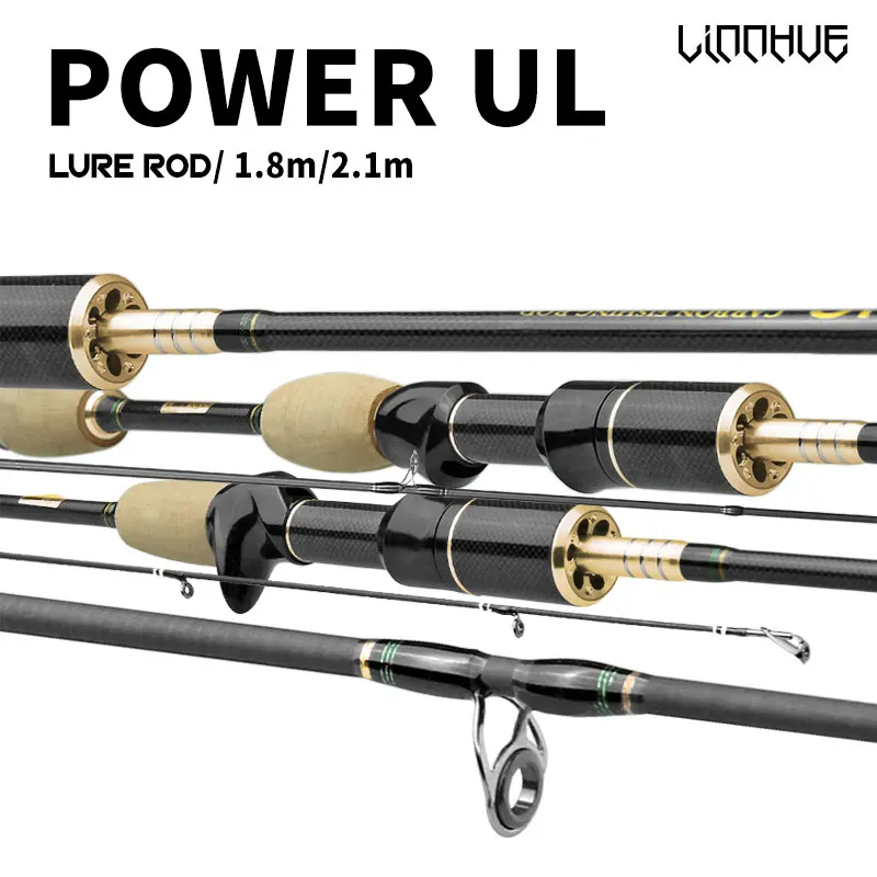 Lure Fishing Rod Carbon Spinning Rod 1.8m 2.1m UL Power 2 Sections 0.8-5g Lure Weight Travel Rod vara de pesca Ultralight Tackle
Lure Fishing Rod Carbon Spinning Rod 1.8m 2.1m UL Power 2 Sections 0.8-5g Lure Weight Travel Rod vara de pesca Ultralight Tackle