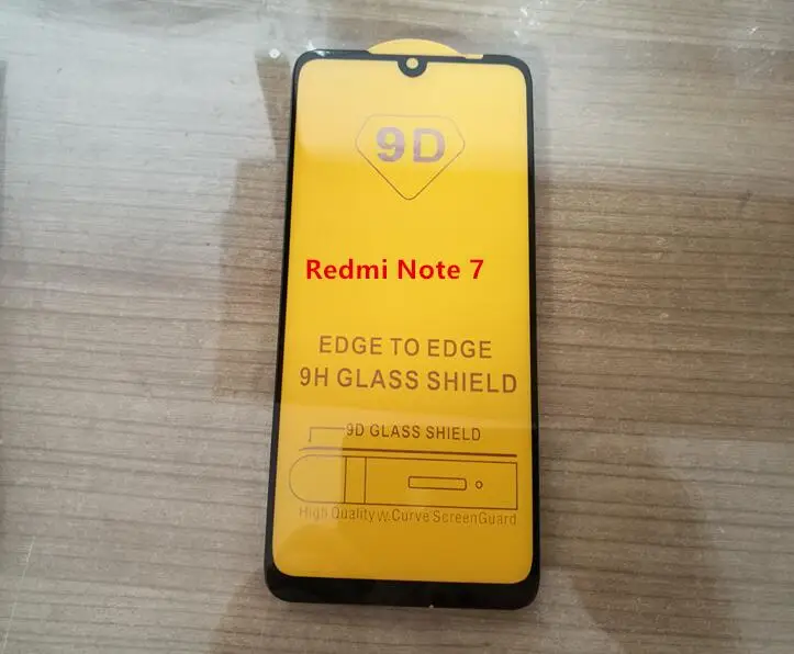 New Redmi Note 7 Full Glue Tempered glass film For Redmi 7 Note 6 Pro Redmi Note 5 Pro Screen Protector+Free Back Film