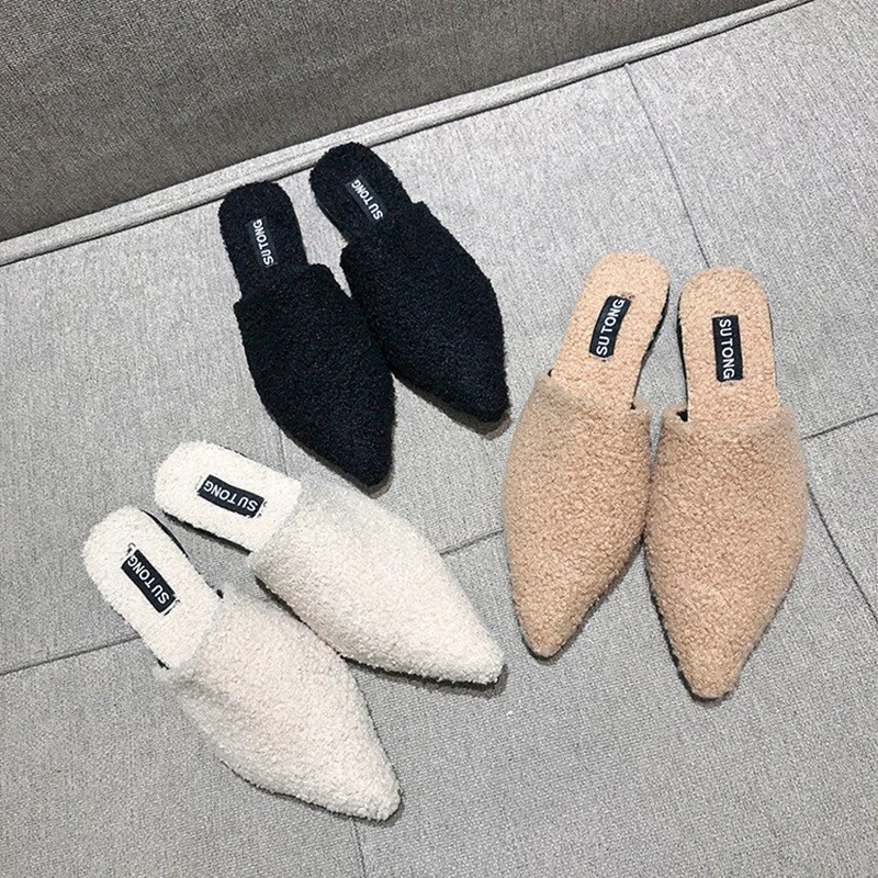fashion women flats comfortable mules solid color slippers winter pointed toe big size warm casual ocassion outdoor indoor
fashion women flats comfortable mules solid color slippers winter pointed toe big size warm casual ocassion outdoor indoor