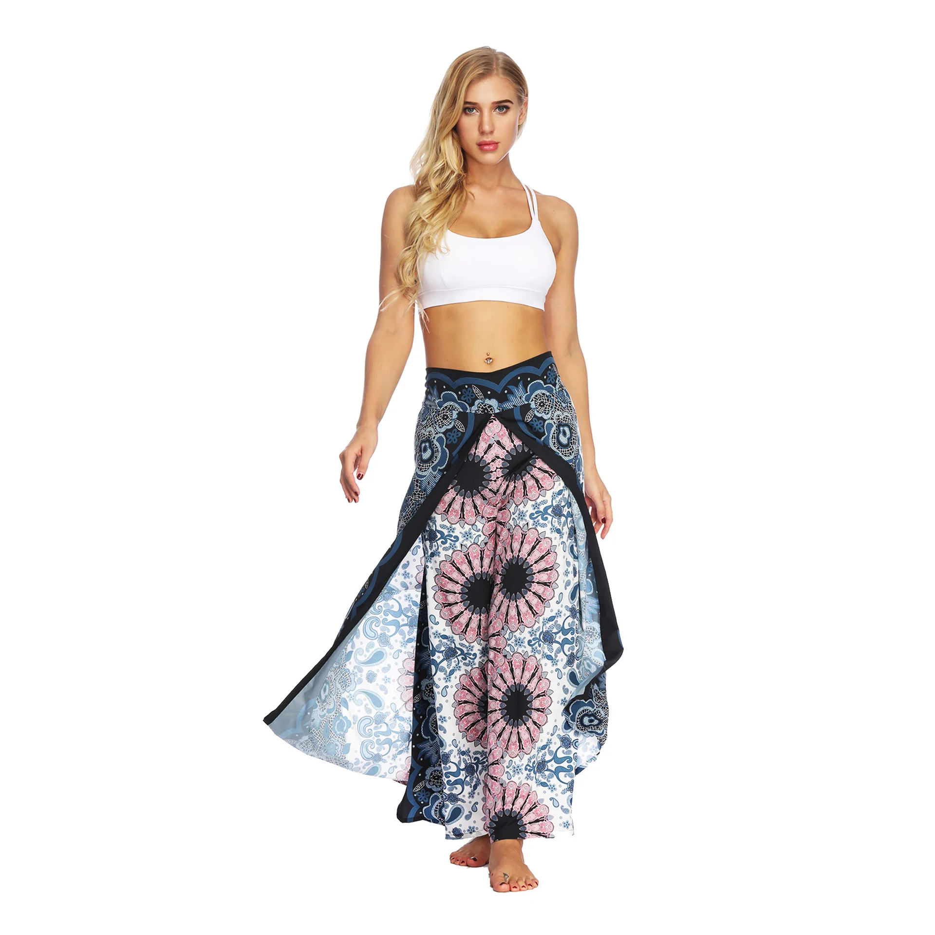 Summer Women Wide Leg Pants Boho Clothing High Waist Floral Loose Trouser Fashion Patchwork Ol Pants
Summer Women Wide Leg Pants Boho Clothing High Waist Floral Loose Trouser Fashion Patchwork Ol Pants