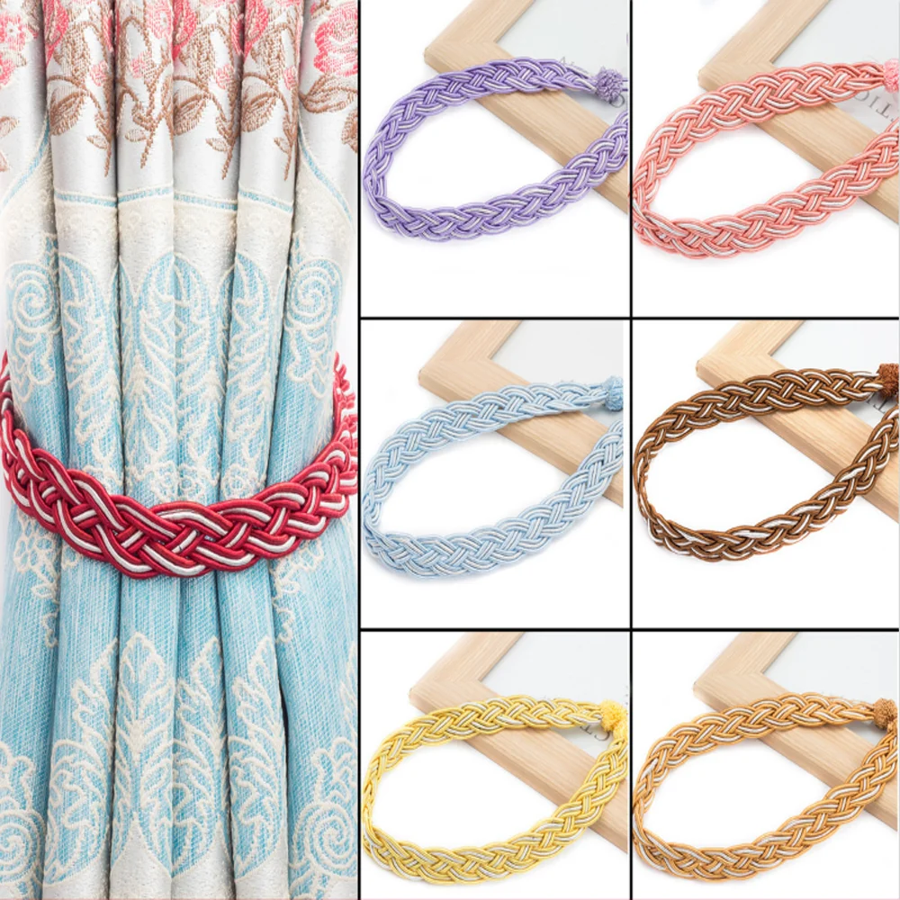 2Pcs/Pair Lovely Handmade Clamps Woven Holder Tiebacks Holdbacks Curtain Clips Drapery Rope Home Decorative Window Accessaries
2Pcs/Pair Lovely Handmade Clamps Woven Holder Tiebacks Holdbacks Curtain Clips Drapery Rope Home Decorative Window Accessaries