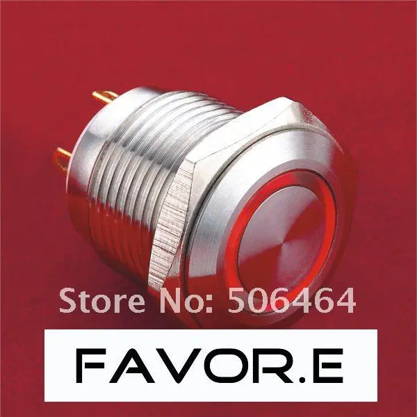 * 16mm Stainless steel IP65 ring illuminated Pushbutton Switch with LED lamp PIN terminal
* 16mm Stainless steel IP65 ring illuminated Pushbutton Switch with LED lamp PIN terminal