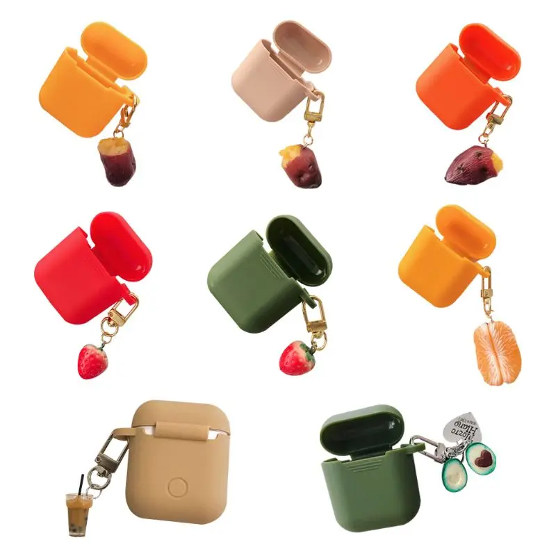 Silicone Case Protective Cover Shell with Fruit Pattern Lanyard for Apple AirPods 1/2 Wireless Bluetooth Headphone Charging Box
Silicone Case Protective Cover Shell with Fruit Pattern Lanyard for Apple AirPods 1/2 Wireless Bluetooth Headphone Charging Box