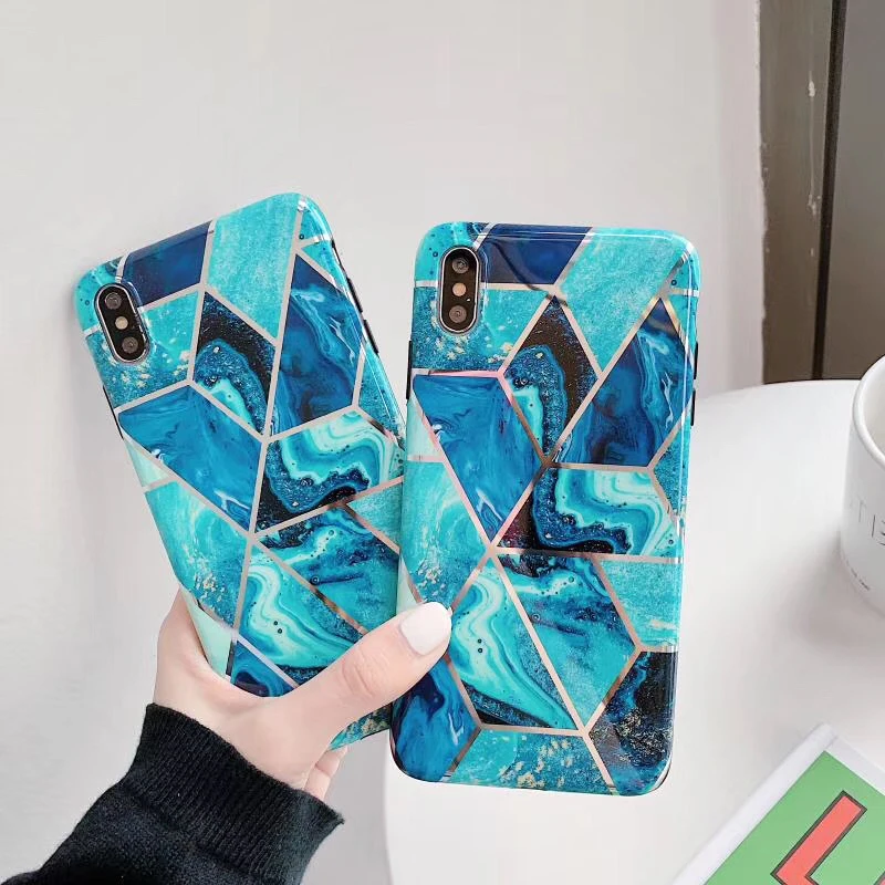 For IPhone 7 8 Plus 6s Geometric Marble Texture Phone Case For IPhone X XS 6 6S 7 8 Plus Plating Mirror Soft Silicone Cover Case
For IPhone 7 8 Plus 6s Geometric Marble Texture Phone Case For IPhone X XS 6 6S 7 8 Plus Plating Mirror Soft Silicone Cover Case