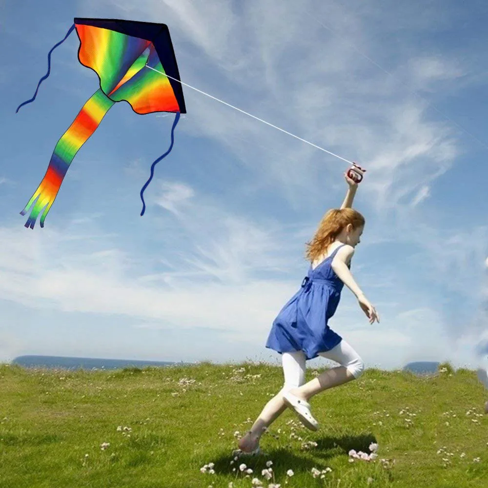 105cm Kids Kites Toys Large Rainbow Delta Outdoor Toys Beach Fun Durable Rainbow Kite Flying Toys For Children Kites for Adults
105cm Kids Kites Toys Large Rainbow Delta Outdoor Toys Beach Fun Durable Rainbow Kite Flying Toys For Children Kites for Adults