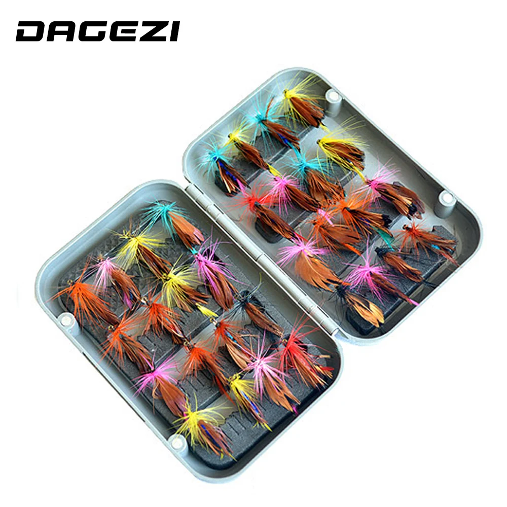DAGEZI 32 шт./компл. набор приманки для ловли нахлыстом искусственная наживка Форель