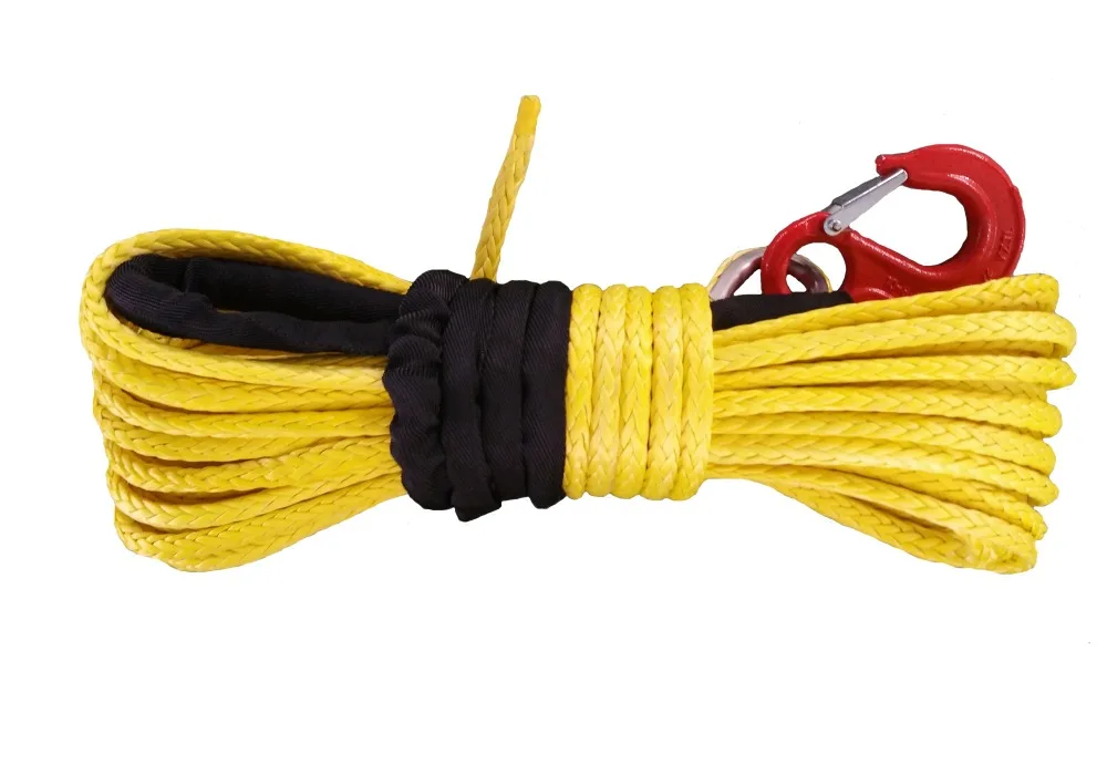 3/8" x 100' 10mm x 30m Yellow Synthetic Winch Line Cable Rope with Sheath & Hook (ATV UTV OFFROAD)
3/8" x 100' 10mm x 30m Yellow Synthetic Winch Line Cable Rope with Sheath & Hook (ATV UTV OFFROAD)