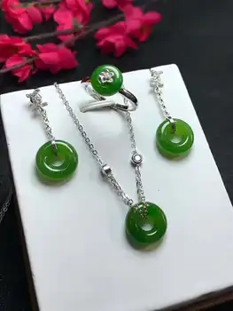 Genuine S925 Silver Pendant and Tian Biyu safety button pendant earrings, female jade green jade pendant gift certificate
Genuine S925 Silver Pendant and Tian Biyu safety button pendant earrings, female jade green jade pendant gift certificate