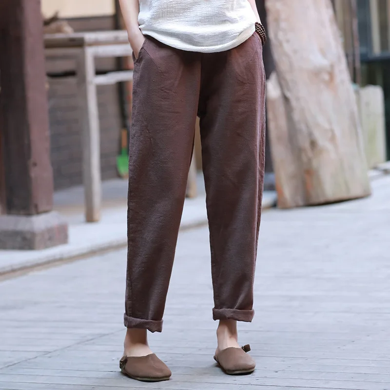 Johnature 2019 New Casual Style Cotton Linen Elastic Waist Women Ankle Length Pants Spring Summer Solid Casual Women Pants
Johnature 2019 New Casual Style Cotton Linen Elastic Waist Women Ankle Length Pants Spring Summer Solid Casual Women Pants