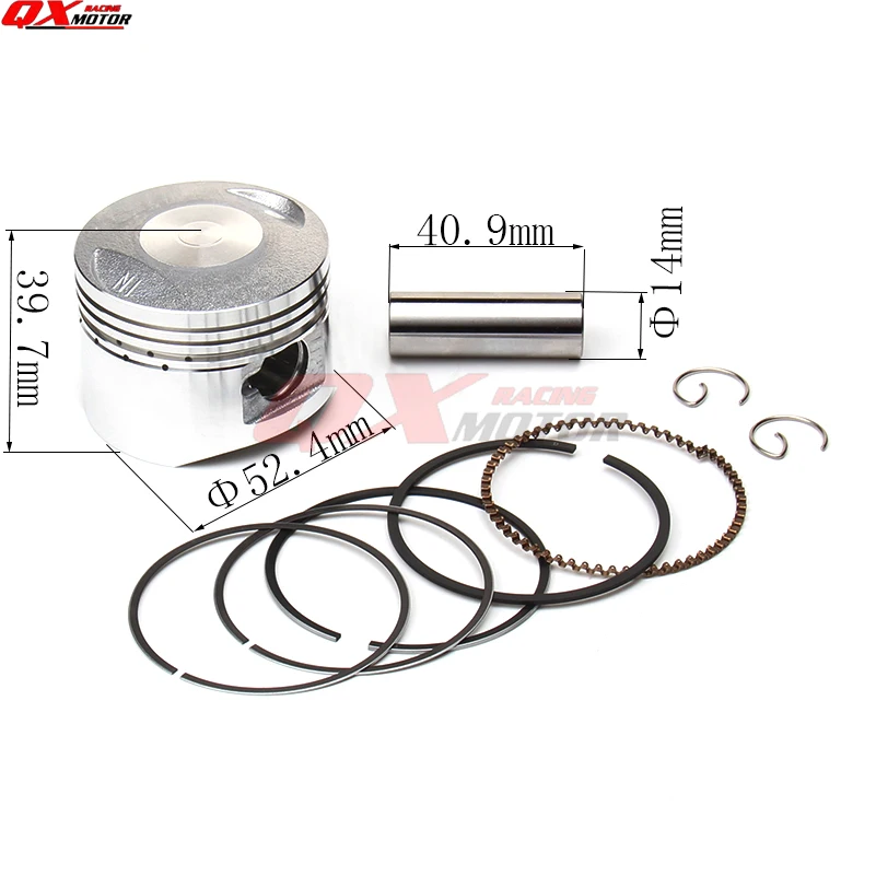 LF125cc Engine Piston kit 52.4mm Piston 14mm Pin Piston Ring Set for LIFAN 125cc Engines Chinese Pit Dirt Bike ATV Quads
LF125cc Engine Piston kit 52.4mm Piston 14mm Pin Piston Ring Set for LIFAN 125cc Engines Chinese Pit Dirt Bike ATV Quads