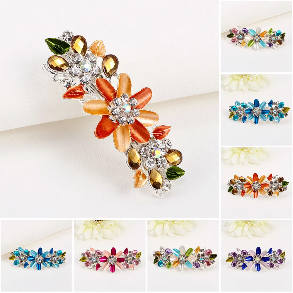 Fashion Women Flower Hairpin Elegant Floral Rhinestone Crystal Hair Clips Hairgrips Bride Hair Accessories bandeau cheveux
Fashion Women Flower Hairpin Elegant Floral Rhinestone Crystal Hair Clips Hairgrips Bride Hair Accessories bandeau cheveux