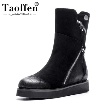 TAOFFEN Size 34-43 Women Short Boots Real Leather Zipper Women's Shoes Concise High Quality Short Half Boots Woman Footwear
TAOFFEN Size 34-43 Women Short Boots Real Leather Zipper Women's Shoes Concise High Quality Short Half Boots Woman Footwear