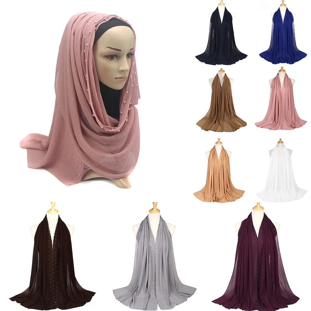 

Women Head Scarf, Instant Black Hijab, Ready To Wear Muslim Accessories 2019 modis summer headscarf apaszka kerchief chusta