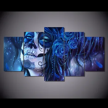 5 Pcs/Set Framed HD Printed Blue Day of the Dead Face Picture Wall Art Canvas Print Decor Poster Abstract Canvas Oil Painting
5 Pcs/Set Framed HD Printed Blue Day of the Dead Face Picture Wall Art Canvas Print Decor Poster Abstract Canvas Oil Painting