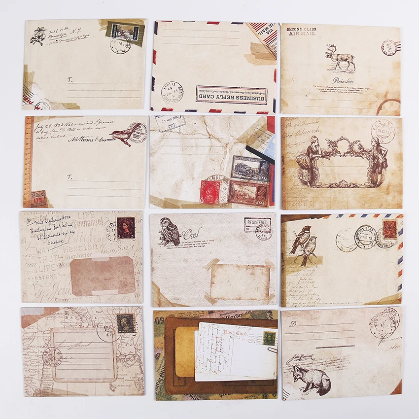 Новинка винтажные бумажные конверты стиль древний подарок блокнот для письма