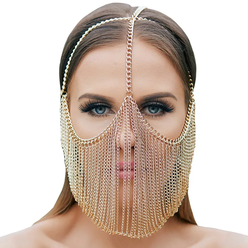 Novelty Sexy Women Masks Masquerades Cosplay Costumes Face Chain Metal for Bar Nightclub Ballroom Party Stage Belly Dancing
Novelty Sexy Women Masks Masquerades Cosplay Costumes Face Chain Metal for Bar Nightclub Ballroom Party Stage Belly Dancing