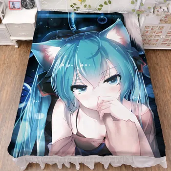 New Update Anime VOCALOID Hatsune Miku sexy girl character milk fiber bed sheet & flannel blanket summer quilt 150x200cm
New Update Anime VOCALOID Hatsune Miku sexy girl character milk fiber bed sheet & flannel blanket summer quilt 150x200cm