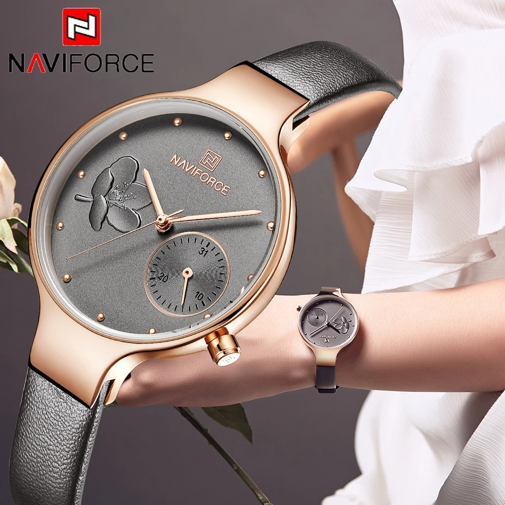 NAVIFORCE Women Watches Fashion Brand Quartz Watch Ladies Leather Watchband High Quality Waterproof Simple Clock Gift for Wife
NAVIFORCE Women Watches Fashion Brand Quartz Watch Ladies Leather Watchband High Quality Waterproof Simple Clock Gift for Wife