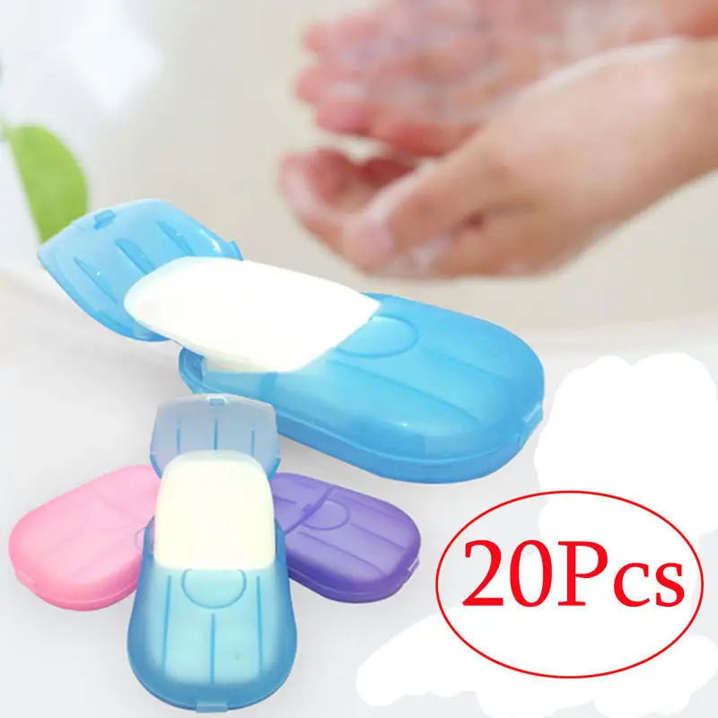 LASPERAL 20Pcs Mini Disposable Convenient Washing Hand Bath Soap Flakes Cleaning Soap Sheet Disinfecting Soap Paper
LASPERAL 20Pcs Mini Disposable Convenient Washing Hand Bath Soap Flakes Cleaning Soap Sheet Disinfecting Soap Paper