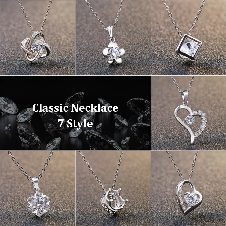 Hot Sales Genuine 925 Silver 7 Style Pendant Necklace with Movable AAAAA Zircon Rhodium Plated Necklaces
Hot Sales Genuine 925 Silver 7 Style Pendant Necklace with Movable AAAAA Zircon Rhodium Plated Necklaces