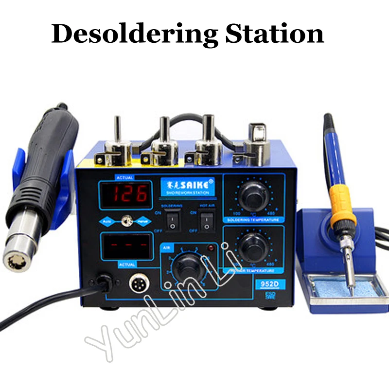 220V/110V Hot Air Gun Desoldering Station Rework Station Hot Air Gun Soldering Station saike 952D
220V/110V Hot Air Gun Desoldering Station Rework Station Hot Air Gun Soldering Station saike 952D