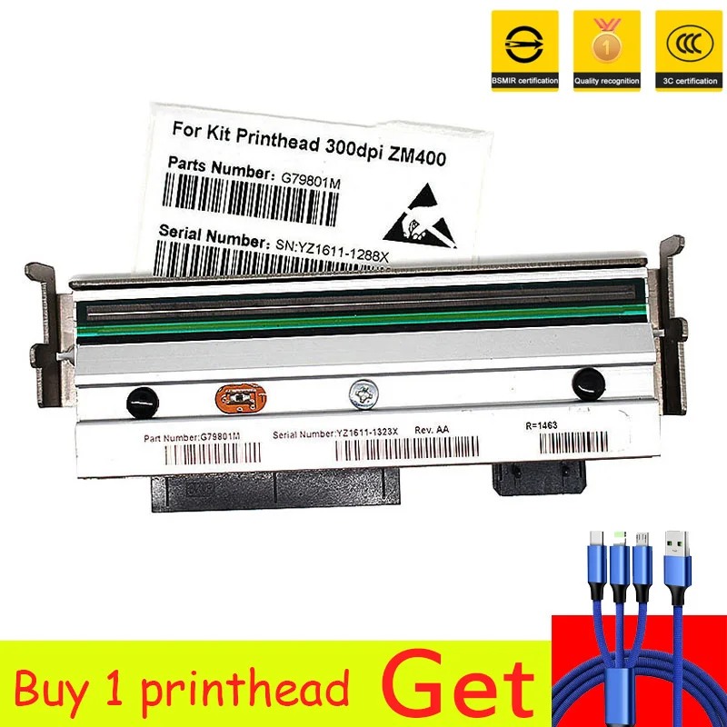 print head For Zebra ZM400 Thermal barcode label Printer printer head 300dpi New compatible printhead Part 79801M High qualityA+
print head For Zebra ZM400 Thermal barcode label Printer printer head 300dpi New compatible printhead Part 79801M High qualityA+