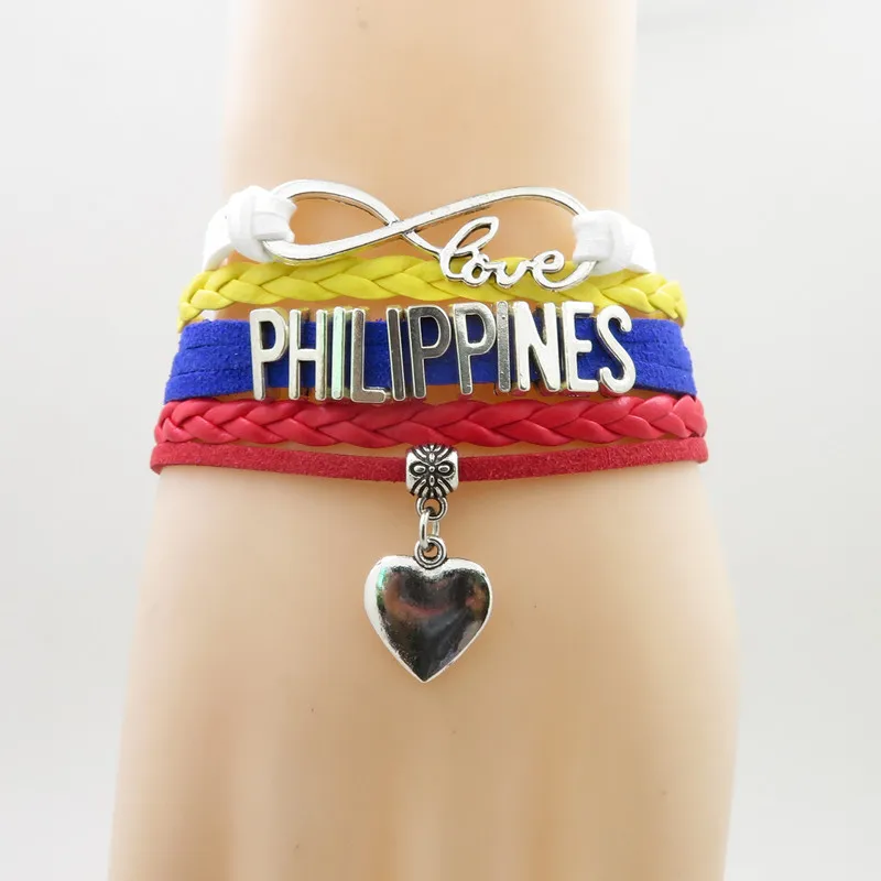 infinity love philippines country Bracelet heart Charm philippines national flag blue red bracelets & bangles for Woman and man
infinity love philippines country Bracelet heart Charm philippines national flag blue red bracelets & bangles for Woman and man