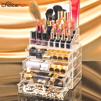 CHOICEFUN Home 4 Drawer Big Clear Lipstick Storage Box Acrilic Transparent Acrylic Make Up Cosmetic Makeup Organizer With Mirror
CHOICEFUN Home 4 Drawer Big Clear Lipstick Storage Box Acrilic Transparent Acrylic Make Up Cosmetic Makeup Organizer With Mirror