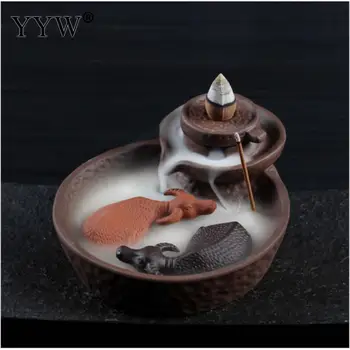 Double Fish Backflow Incense Burner Waterfall Incense Holder Ceramic Aroma Burner Handcrafts Censer Creative Home Office Decor
Double Fish Backflow Incense Burner Waterfall Incense Holder Ceramic Aroma Burner Handcrafts Censer Creative Home Office Decor