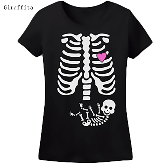 Women Pregnant Mom Kicking Baby Skull Skeleton Tees Cotton Short Sleeve Tops Funny Halloween Skeleton Couple T-shirt Unisex
Women Pregnant Mom Kicking Baby Skull Skeleton Tees Cotton Short Sleeve Tops Funny Halloween Skeleton Couple T-shirt Unisex