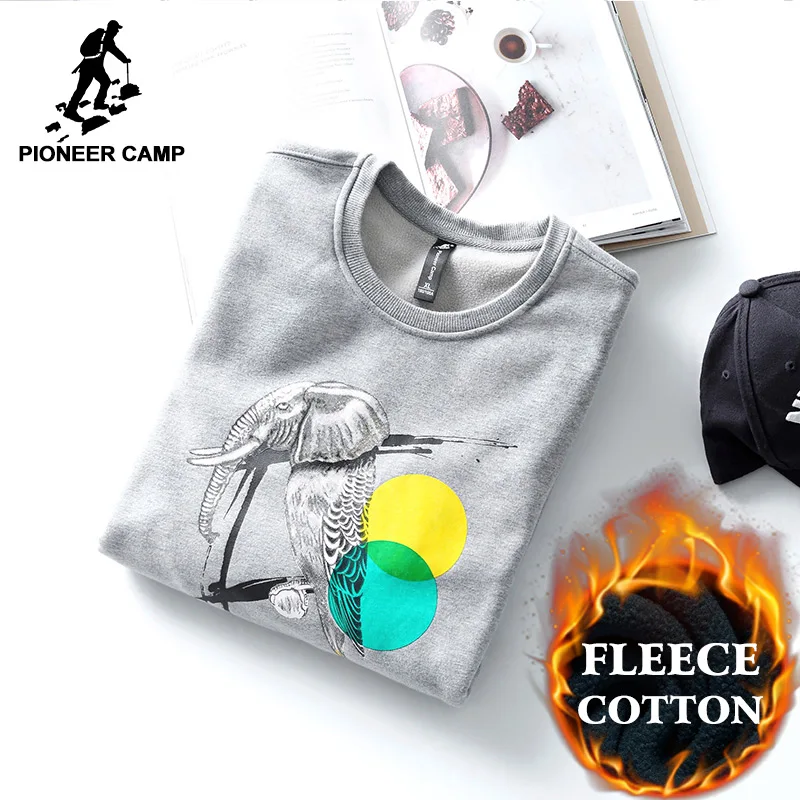 Pioneer Camp print fleece hoodies warm sweatshirt men brand-clothing thick casual winter male tracksuit cotton grey AWY701246 
Pioneer Camp print fleece hoodies warm sweatshirt men brand-clothing thick casual winter male tracksuit cotton grey AWY701246