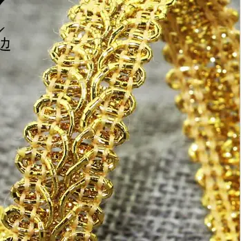 100Yards Crochet Gold Thread Lace Trim Fabric Fake Chain Curved Ribbon Golden Belt DIY Craft Sewing Supplies Webbing Garment
100Yards Crochet Gold Thread Lace Trim Fabric Fake Chain Curved Ribbon Golden Belt DIY Craft Sewing Supplies Webbing Garment