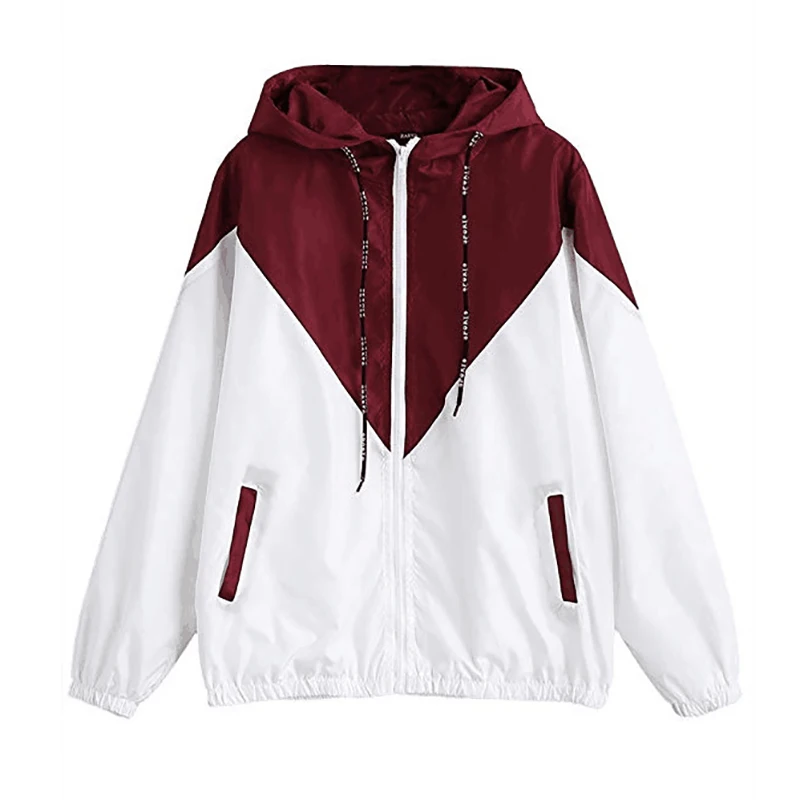 Women Hooded Sports jacket summer Long Sleeve Patchwork Femme windbreaker Lightweight jacket Zipper mujer 2019
Women Hooded Sports jacket summer Long Sleeve Patchwork Femme windbreaker Lightweight jacket Zipper mujer 2019