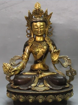 12" Chinese Purple Bronze 24K Gold Pure Silver Seat White Tara Buddha Statue R0711 (B0328)
12" Chinese Purple Bronze 24K Gold Pure Silver Seat White Tara Buddha Statue R0711 (B0328)