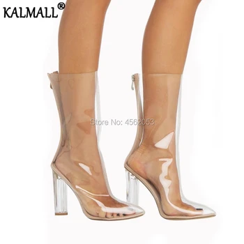 KALMALL Spring Summer Sexy Runway Shoes Woman PVC Rain Botines Pointed Toe Crystal Clear Heel Transparent Boots Plus Size 34-44
KALMALL Spring Summer Sexy Runway Shoes Woman PVC Rain Botines Pointed Toe Crystal Clear Heel Transparent Boots Plus Size 34-44